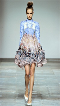 Karin at Mary Katrantzou Fall/Winter 2012